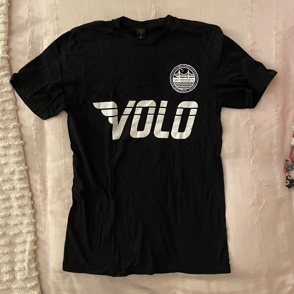 black volo tee